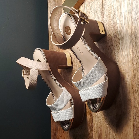 Platform python and gold plate open toe clog - Picture 5 of 9